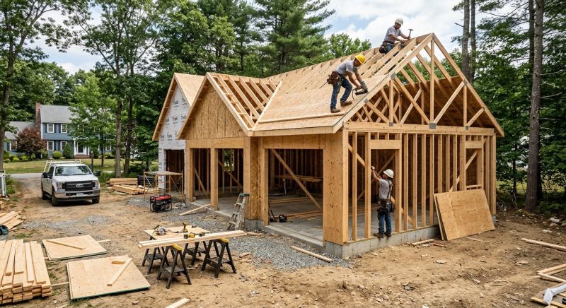 Attached Garage Construction in Conroe, TX