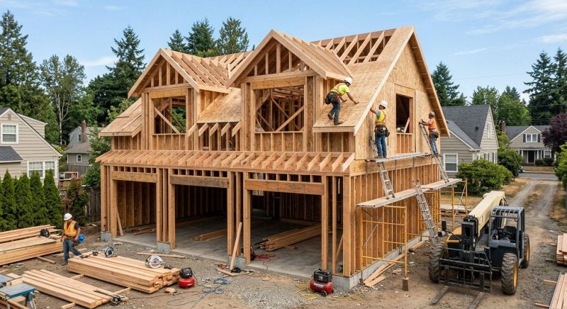 Two Story Garage Construction in North Charleston, SC